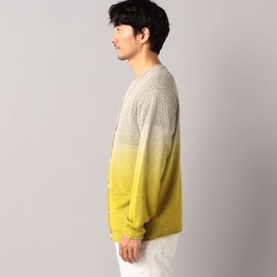 [日本製]リネンニットカーディガン リネングラデーションニットカーディガン（5939KG14
