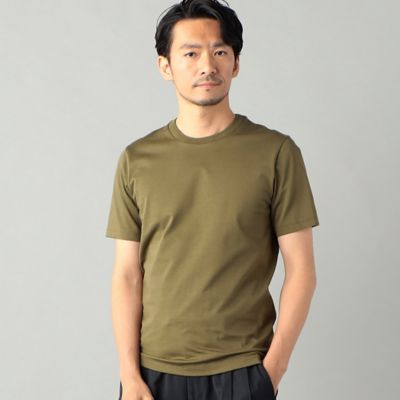 “アルビニ”リンガーネック　スリムフィット　Ｔシャツ（５９４２ＴＧ０４）