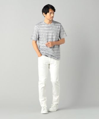 【 Jeans】バックプリント T シャツ エクリュ ※送関込 EVANE] エバン オーバーサイズ コットン ストレッチ CRASH