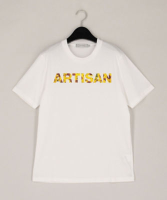 ＜ARTISAN MEN (Men)＞「ＡＲＴＩＳＡＮ」フラワーロゴプリント　Ｔシャツ　　ＹＥＬＬＯＷ（５９４２ＴＧ２２）