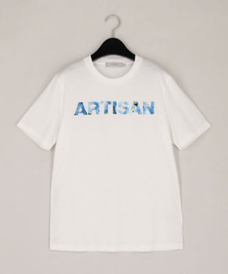 ＜ARTISAN MEN (Men)＞「ＡＲＴＩＳＡＮ」フラワーロゴプリント　Ｔシャツ　ＢＬＵＥ（５９４２ＴＧ２３）