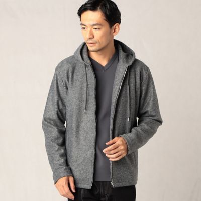 ＜ARTISAN MEN (Men)＞スライバーニット　ジップアップパーカ（５９４５ＣＡ０８）