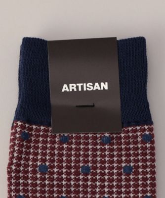 ポルカドット柄”クルーソックス（5954QG05） | ARTISAN MEN