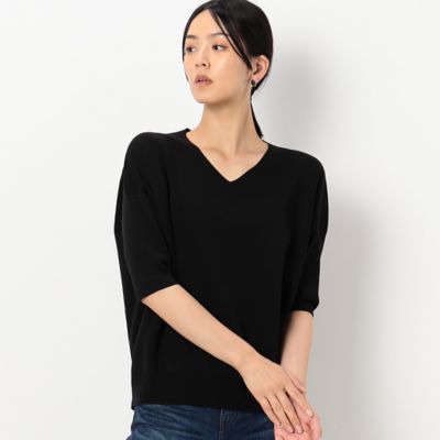 ＜COMME CA TALL (Women/大きいサイズ)＞〔ＴＡＬＬサイズ〕ミラノリブ　Ｖネックニットプルオーバー（６７０１ＩＡ０１）