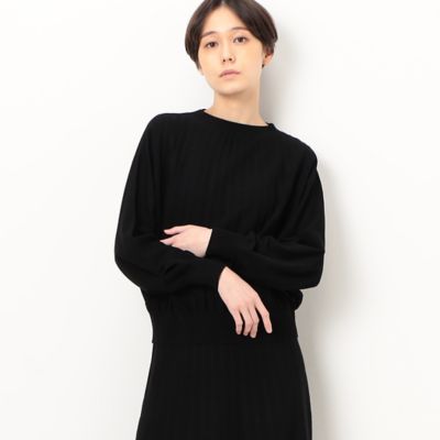 ＜COMME CA TALL (Women/大きいサイズ)＞〔　ＴＡＬＬサイズ　〕　【セットアップ対応】プリーツ柄風　ニットプルオーバー（６７０１ＩＣ０１）