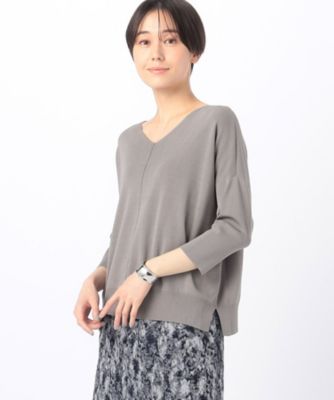 〔　ＴＡＬＬサイズ　〕　【前後２ＷＡＹ】ミラノリブ編み　ベーシックＶプルオーバー（６７０４ＩＧ０３）