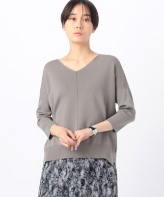 〔　ＴＡＬＬサイズ　〕　【前後２ＷＡＹ】ミラノリブ編み　ベーシックＶプルオーバー（６７０４ＩＧ０３）