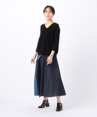 〔　ＴＡＬＬサイズ　〕　【前後２ＷＡＹ】ミラノリブ編み　ベーシックＶプルオーバー（６７０４ＩＧ０３）