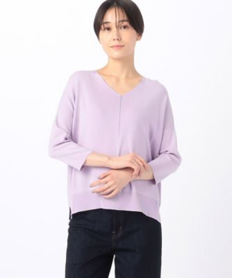 〔　ＴＡＬＬサイズ　〕　【前後２ＷＡＹ】ミラノリブ編み　ベーシックＶプルオーバー（６７０４ＩＧ０３）