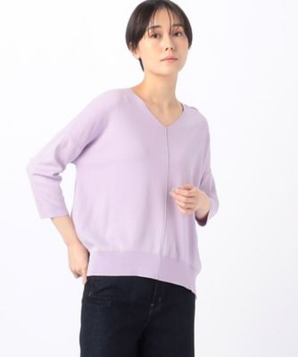 〔　ＴＡＬＬサイズ　〕　【前後２ＷＡＹ】ミラノリブ編み　ベーシックＶプルオーバー（６７０４ＩＧ０３）