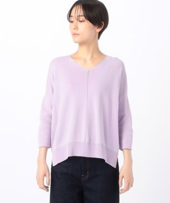 〔　ＴＡＬＬサイズ　〕　【前後２ＷＡＹ】ミラノリブ編み　ベーシックＶプルオーバー（６７０４ＩＧ０３）