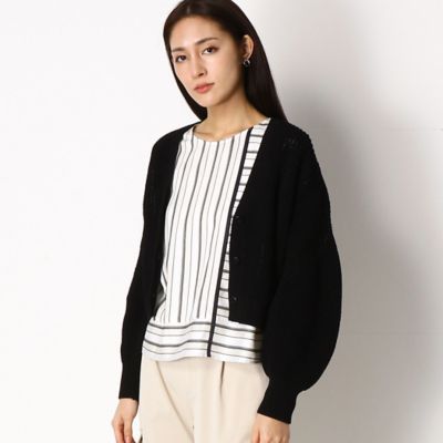 ＜COMME CA TALL (Women/大きいサイズ)＞〔ＴＡＬＬサイズ〕コットンリリヤーン　ニットカーディガン（６７０５ＩＹ０５）