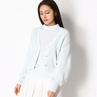 〔ＴＡＬＬサイズ〕コットンリリヤーン　ニットカーディガン（６７０５ＩＹ０５）