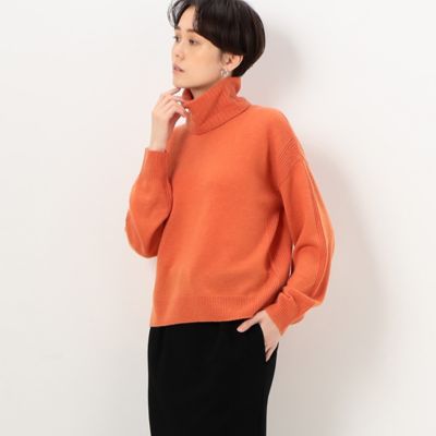 〔　ＴＡＬＬサイズ　〕　紡糸　スヌード付き　ニットプルオーバー（６７０６ＩＡ１２）