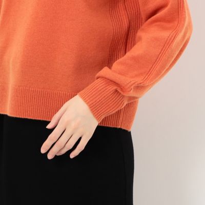 〔　ＴＡＬＬサイズ　〕　紡糸　スヌード付き　ニットプルオーバー（６７０６ＩＡ１２）