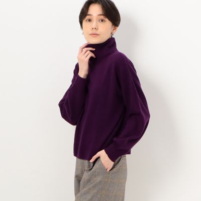 〔　ＴＡＬＬサイズ　〕　紡糸　スヌード付き　ニットプルオーバー（６７０６ＩＡ１２）