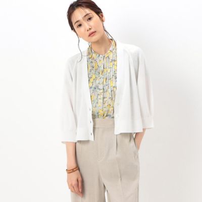 ＜COMME CA TALL (Women/大きいサイズ)＞〔　ＴＡＬＬサイズ　〕　シアーニット　カーディガン（６７０６ＩＣ０８）