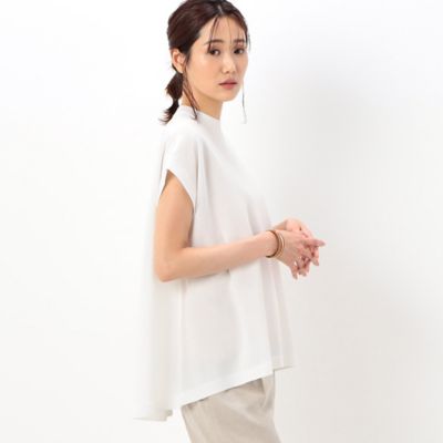 ＜COMME CA TALL (Women/大きいサイズ)＞〔　ＴＡＬＬサイズ　〕　シアー　フレンチスリーブ　ニット（６７０６ＩＣ０９）