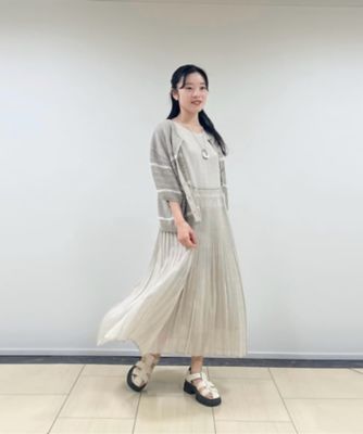 〔　ＴＡＬＬサイズ　〕　【ツイン対応】クロッシェ風引き上げ柄　ニットカーディガン（６７０６ＩＧ０６）