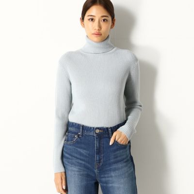 〔ＴＡＬＬサイズ〕リブニット　タートルネック　プルオーバー（６７０６ＩＷ１１）