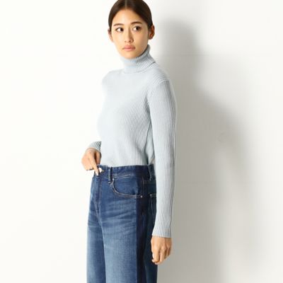 〔ＴＡＬＬサイズ〕リブニット　タートルネック　プルオーバー（６７０６ＩＷ１１）