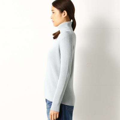 〔ＴＡＬＬサイズ〕リブニット　タートルネック　プルオーバー（６７０６ＩＷ１１）