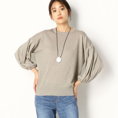 ＜COMME CA TALL (Women/大きいサイズ)＞〔ＴＡＬＬサイズ〕カラーリネンニット　プルオーバー（６７０６ＩＹ０８）