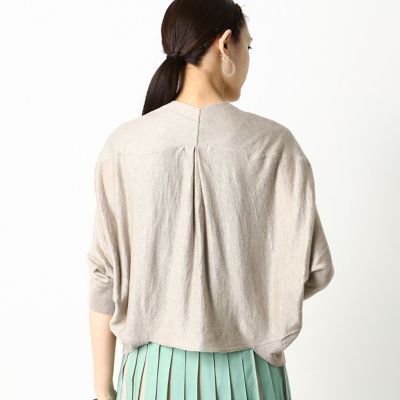 〔ＴＡＬＬサイズ〕ショート丈　リネン　カーディガン（６７２０ＩＴ１０）