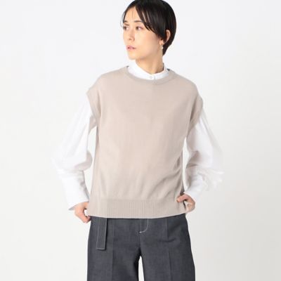 〔　ＴＡＬＬサイズ　〕　梳毛天竺編み　ニットジレ（６７２５ＩＥ０７）