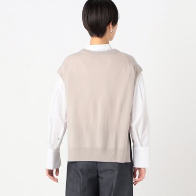 〔　ＴＡＬＬサイズ　〕　梳毛天竺編み　ニットジレ（６７２５ＩＥ０７）
