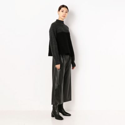 〔ＴＡＬＬサイズ〕ケーブル編み　ハイネックＡライン　ニットプルオーバー（６７２６ＩＷ１７）