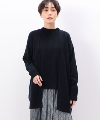 COMME CA TALL (Women/大きいサイズ)/コムサ トール 〔　ＴＡＬＬサイズ　〕　エクストラファインメリノロングＶネックカーディガン（６７２７ＩＥ１２）