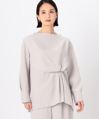 ＜Gabardine K.T (Women)＞【セットアップ対応】ダブルクロス　つまみタックブラウス（７２０１ＢＧ０１）