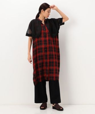 ＜Gabardine K.T (Women)＞格子柄　シャツドレス（７２０１ＯＡ０２）
