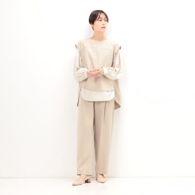 【セットアップ対応】パウダーツイルストレッチ　ワイドパンツ（７２０１ＰＥ０１）