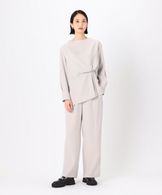 カットジョーゼットインタックワイドパンツ 通販【ニッセン】