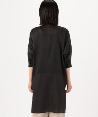 ラミーコットンエンブロイダリー　シアー刺繍のロングシャツ（７２０２ＨＨ０１）