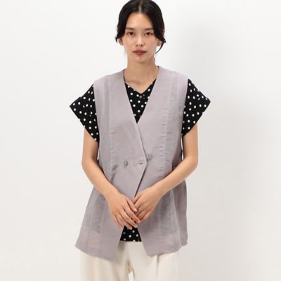 ＜Gabardine K.T (Women)＞紙ツイル　ジレ（７２０３ＪＤ０１）