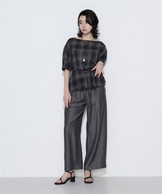 オトナシャンブレー タックワイドパンツ（7204PO06