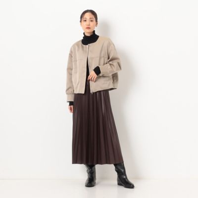 美品✨NOBLE 2WAYダブルカラーショートブルゾン　フリーサイズ 美品✨NOBLE 2WAYダブルカラーショートブルゾン フリーサイズ 2WAY