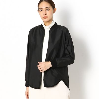 ＜Gabardine K.T (Women)＞【ウォッシャブル】ストレッチタフタ　シャツブルゾン（７２０４ＶＷ０５）