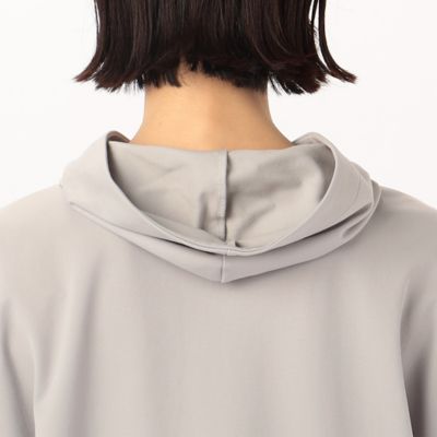 【セットアップ対応】綿混モクロディ　立襟風フードのプルオーバー（７２０５ＥＧ０９）