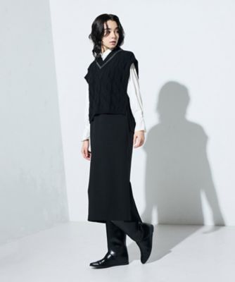 ケーブルニットベスト付き ワンピース（7206OM01