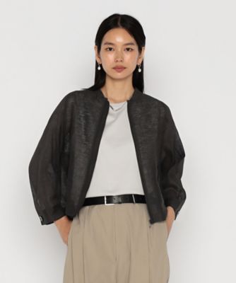 綿麻からみ 麻メッシュブルゾン（7206VK04） | Gabardine K.T