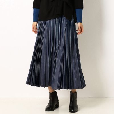 すっきりシルエット デニムプリーツスカート ７２０７ｆｎ０６ 三越伊勢丹オンラインストア 公式
