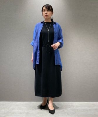 リネン・ルポワン染シャンブレー　リネン五分袖シャツ（７２０７ＨＧ０３）
