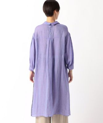 リネン・ルポワン染シャンブレー　リネンロングシャツ（７２０７ＨＧ０４）