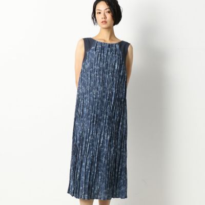 ＜Gabardine K.T (Women)＞デニムジャカード　プリーツワンピース（７２０７ＯＴ０２）