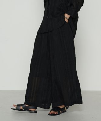＜Gabardine K.T (Women)＞ジャカードボーダー　タックワイドパンツ（７２０７ＰＫ１１）