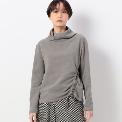 【セットアップ対応】のびのびフラノジャージー　あたたか襟のドロストプルオーバー（７２０８ＥＡ１０）
